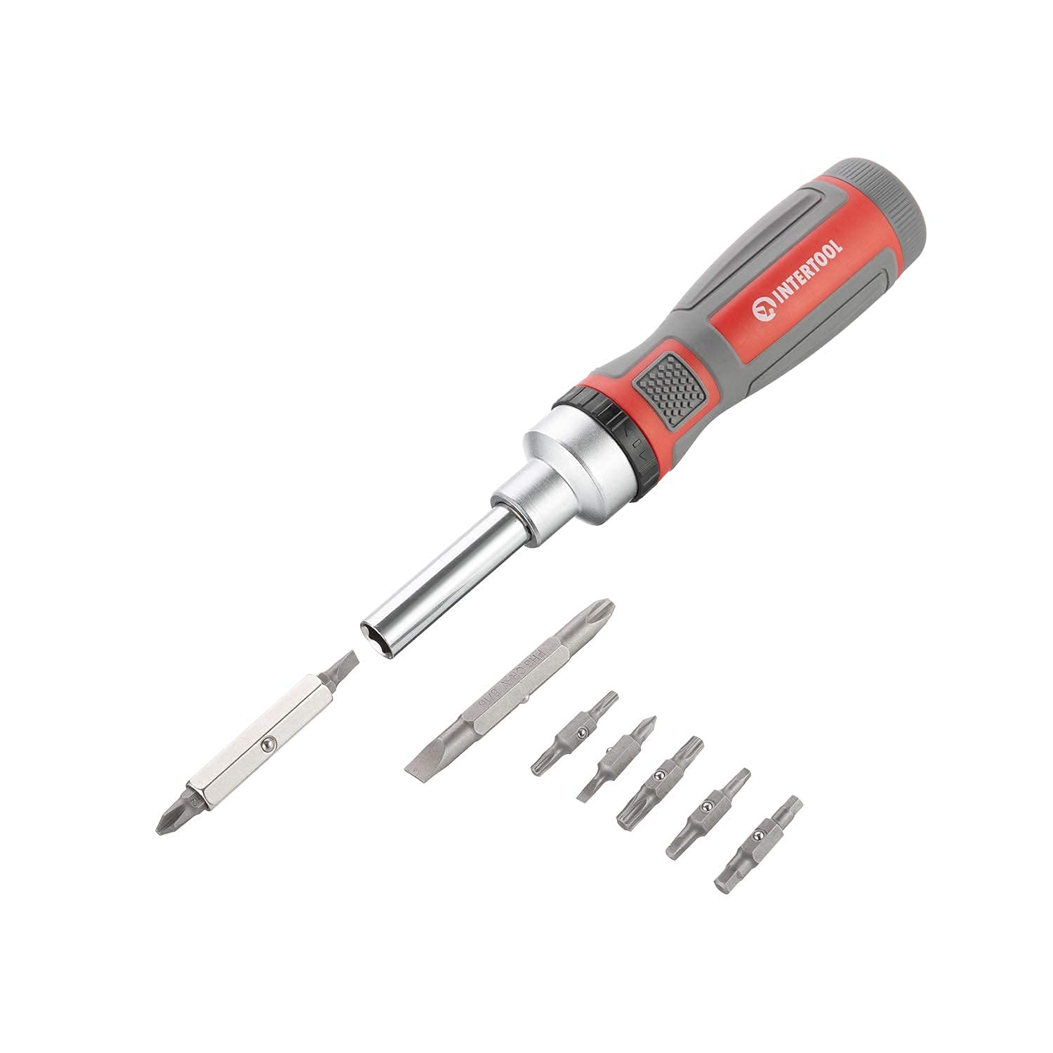 INTERTOOL 19-in-1 Ratcheting Screwdriver Set, Multi-Bit, High